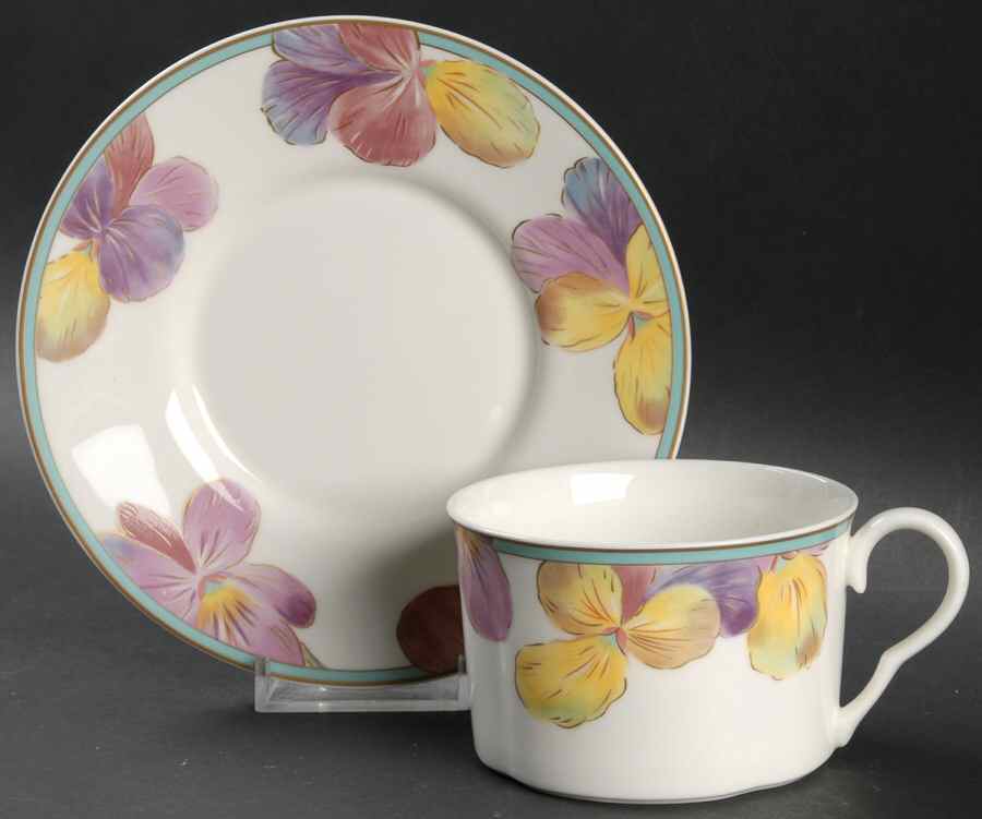Blossom Festival Flat Cup & Saucer Set by Mikasa-1