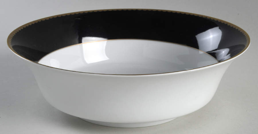 Black Granite (Black Border) 9" Round Vegetable Bowl by Mikasa-1