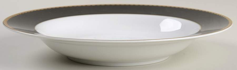 Black Granite (Black Border) Rim Soup Bowl by Mikasa-1