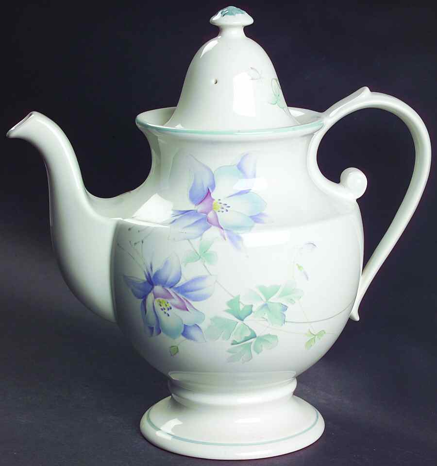 Blue Garden Coffee Pot & Lid by Mikasa-1
