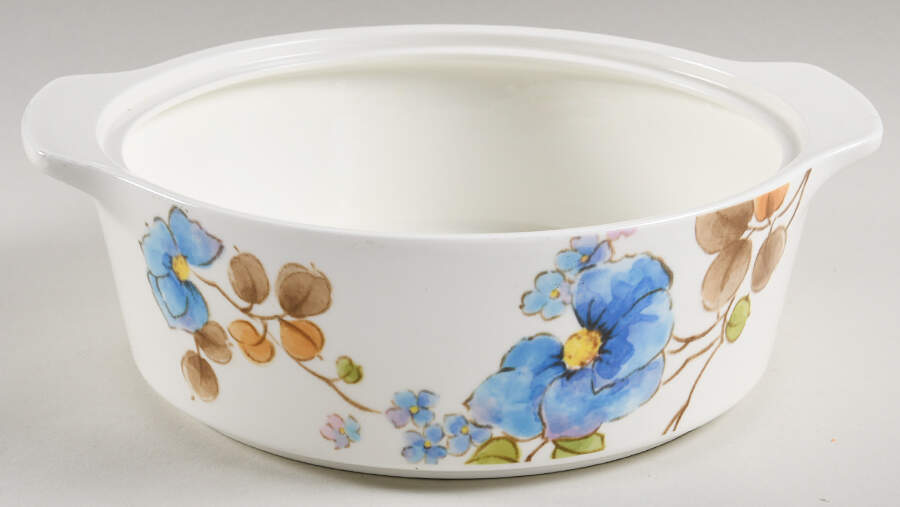 Blue Ginger 1.75 Qt Round Covered Casserole No Lid by Mikasa-1