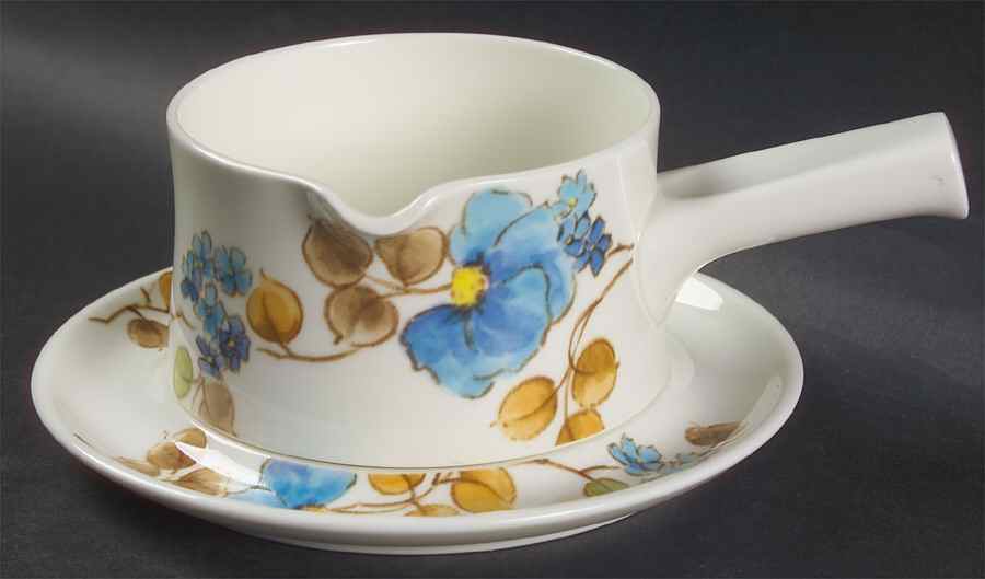 Blue Ginger Gravy Boat & Underplate by Mikasa-1
