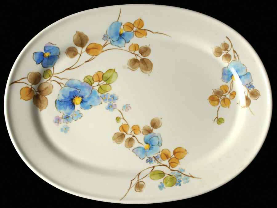 Blue Ginger 14" Oval Serving Platter by Mikasa-1