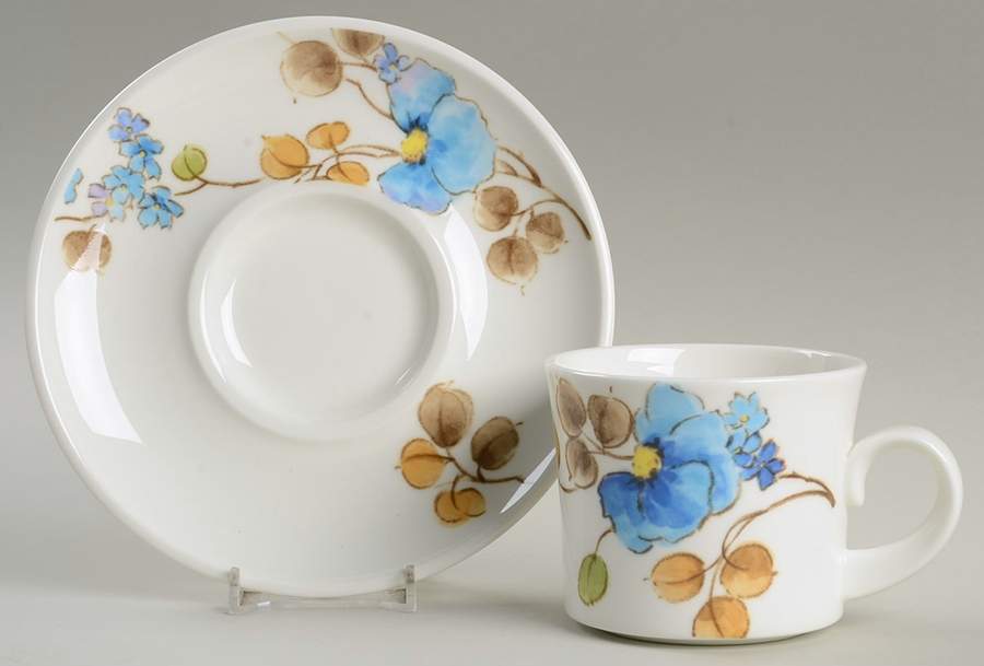 Blue Ginger Flat Cup & Saucer Set by Mikasa-1