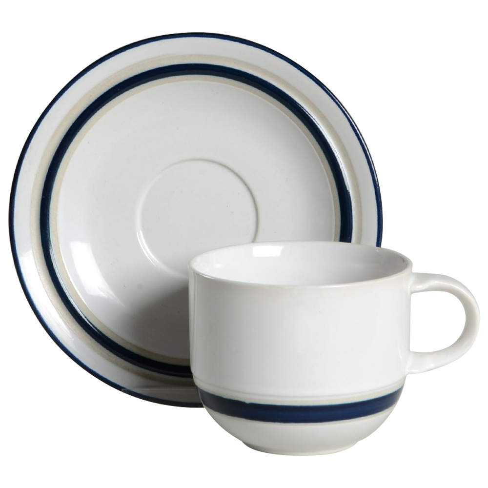 Blue Glow Flat Cup & Saucer Set by Mikasa-1