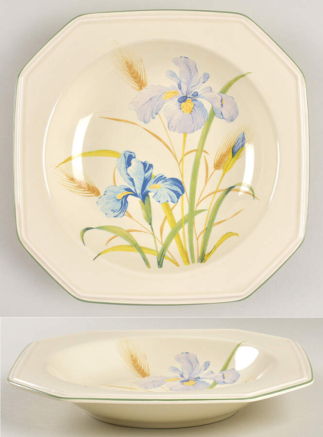Blue Iris Rim Soup Bowl by Mikasa-1