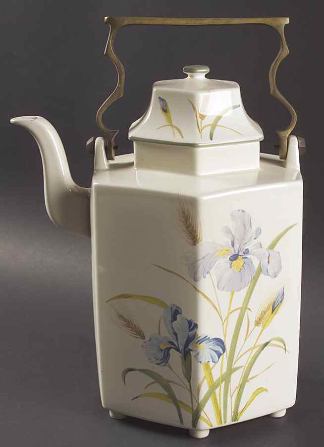 Blue Iris Brass Handle Coffee Pot & Lid by Mikasa-1