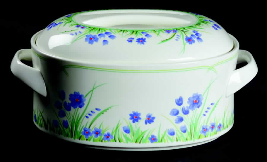 Blue Mist 3 Quart Oval Covered Casserole by Mikasa-1