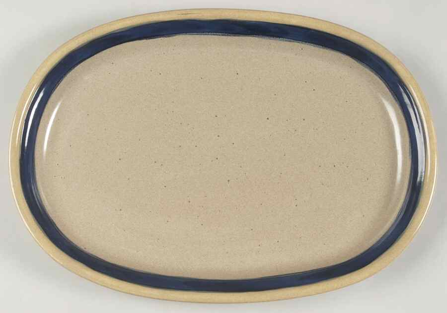 Blue Mountain 15" Oval Serving Platter by Mikasa-1