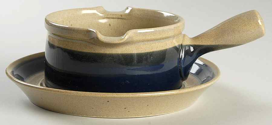 Blue Mountain Gravy Boat & Underplate by Mikasa-1