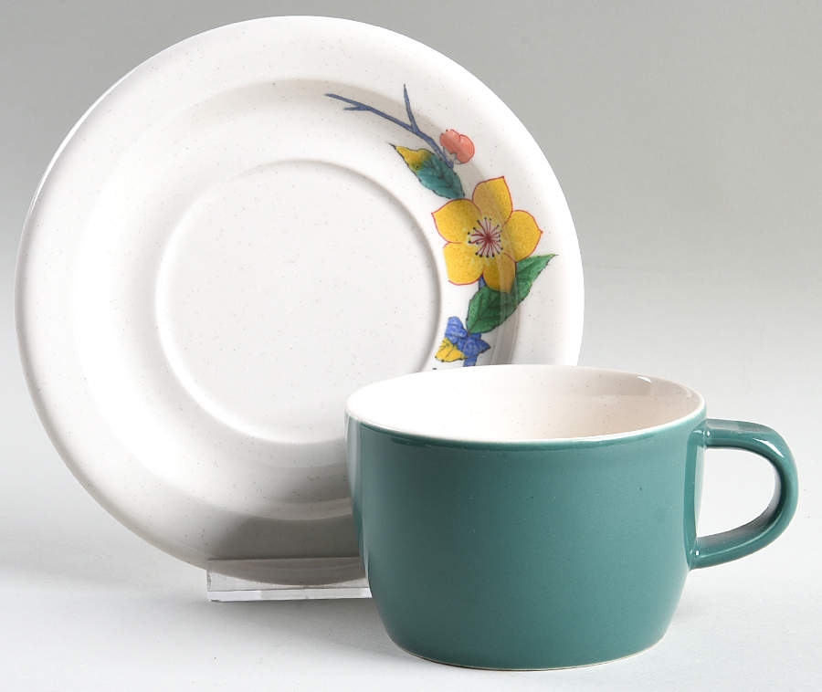 Blossomtime Flat Cup & Saucer Set by Mikasa-1