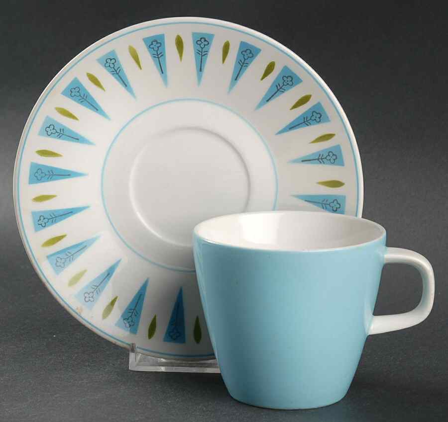 Blue Point Flat Cup & Saucer Set by Mikasa-1