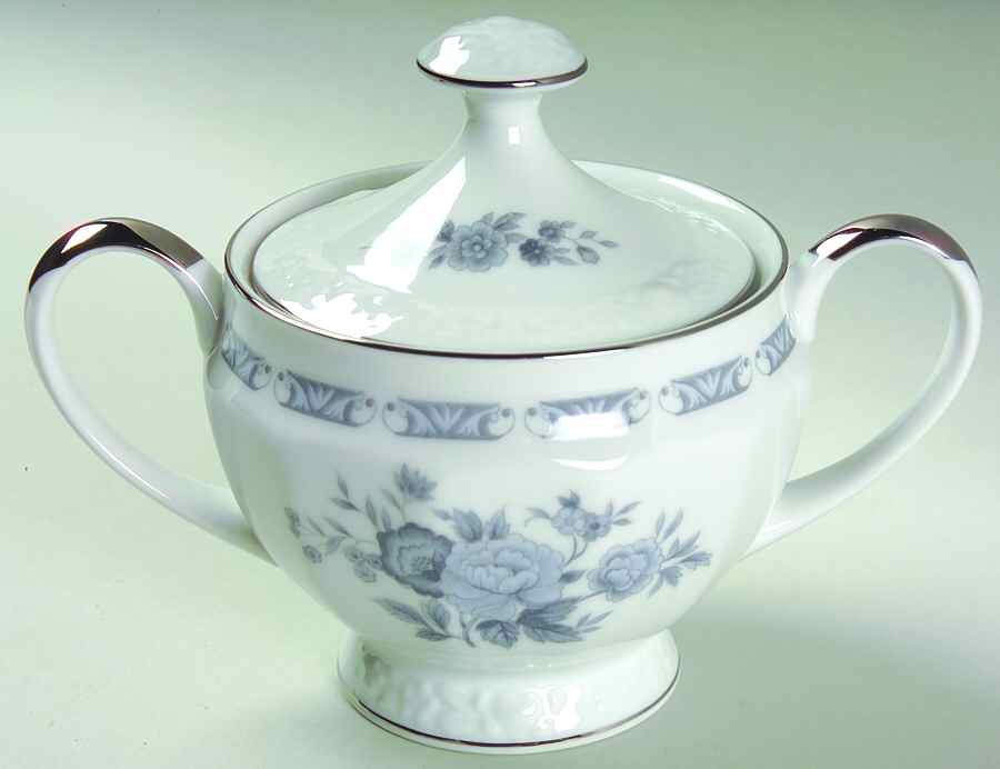 Blue Peony Sugar Bowl & Lid by Mikasa-1