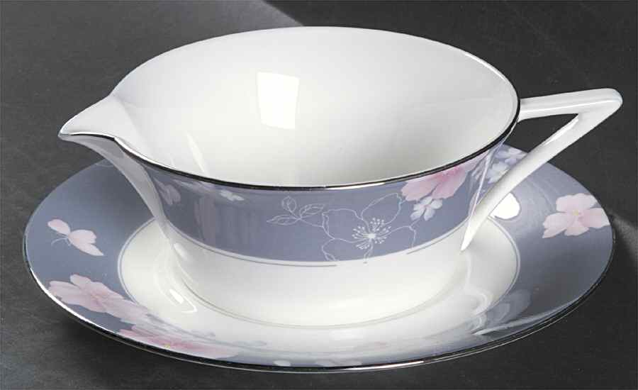 Blossom Pink Gravy Boat & Underplate by Mikasa-1