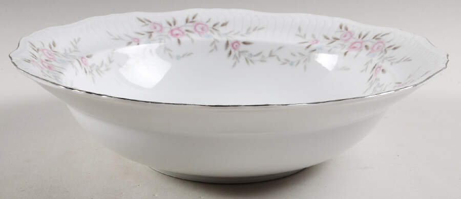 Blossoms Pink 9" Round Vegetable Bowl by Mikasa-1
