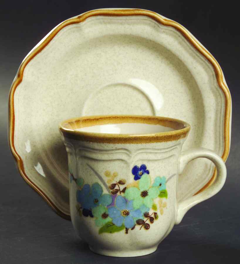Blue Sonnet Flat Cup & Saucer Set by Mikasa-1