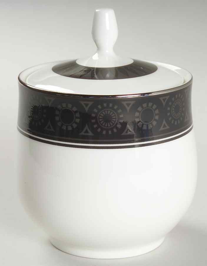 Black Sapphire Sugar Bowl & Lid by Mikasa-1