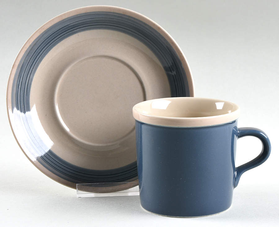 Blue Thunder Flat Cup & Saucer Set by Mikasa-1