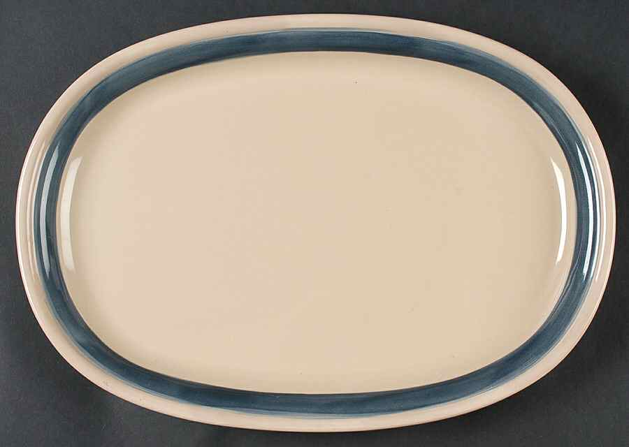 Blue Thunder 15" Oval Serving Platter by Mikasa-1
