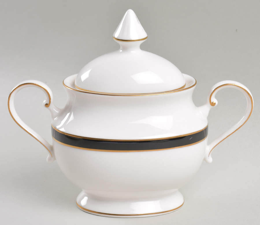Black Tie Sugar Bowl & Lid by Mikasa-1