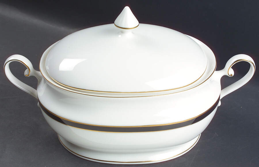 Black Tie Oval Covered Vegetable by Mikasa-1