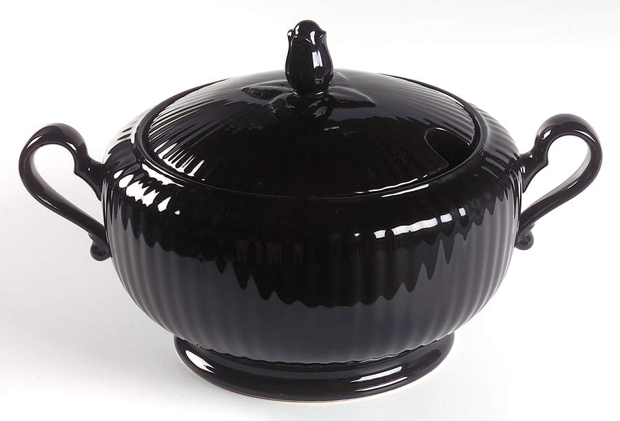 Black Tulip Round Covered Vegetable by Mikasa-1