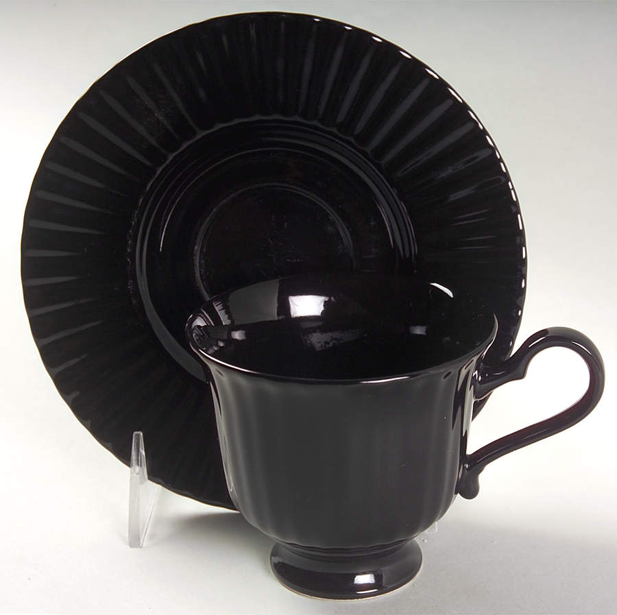 Black Tulip Footed Cup & Saucer Set by Mikasa-1