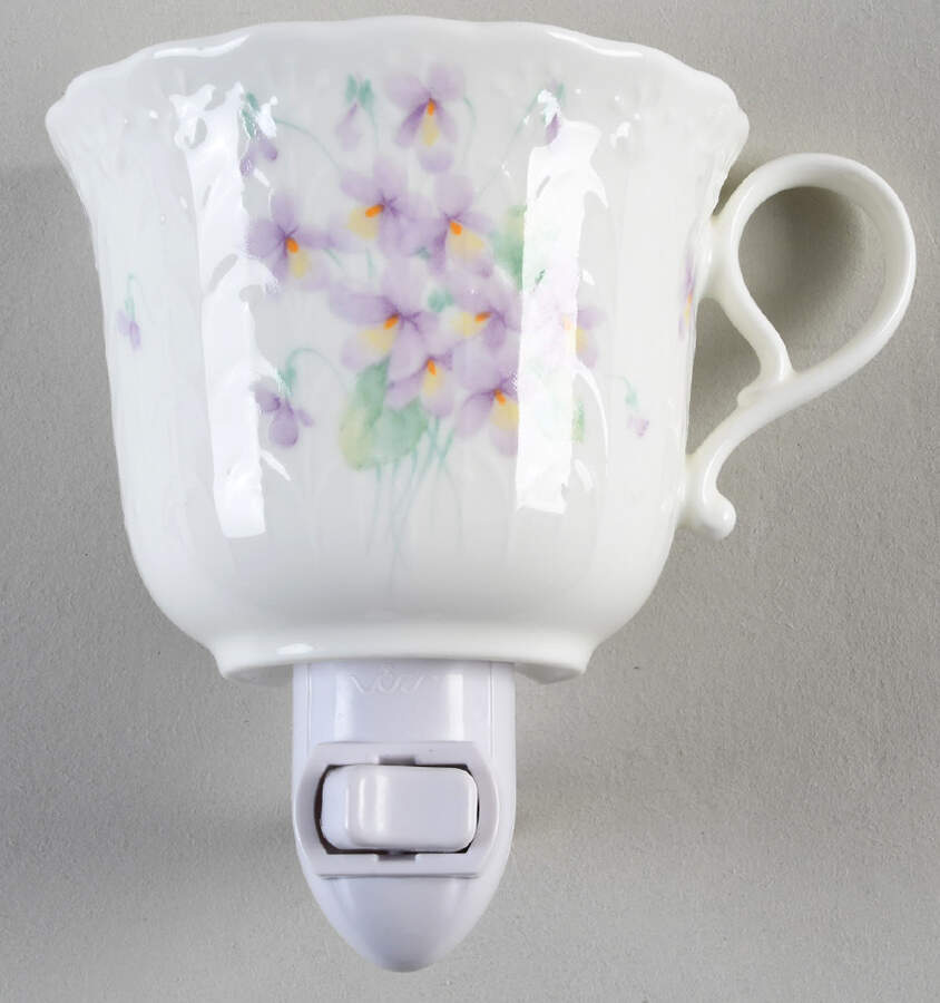 Blue Violets 1 5/8" + cup (H) Night Light/Cup HC by Mikasa-1