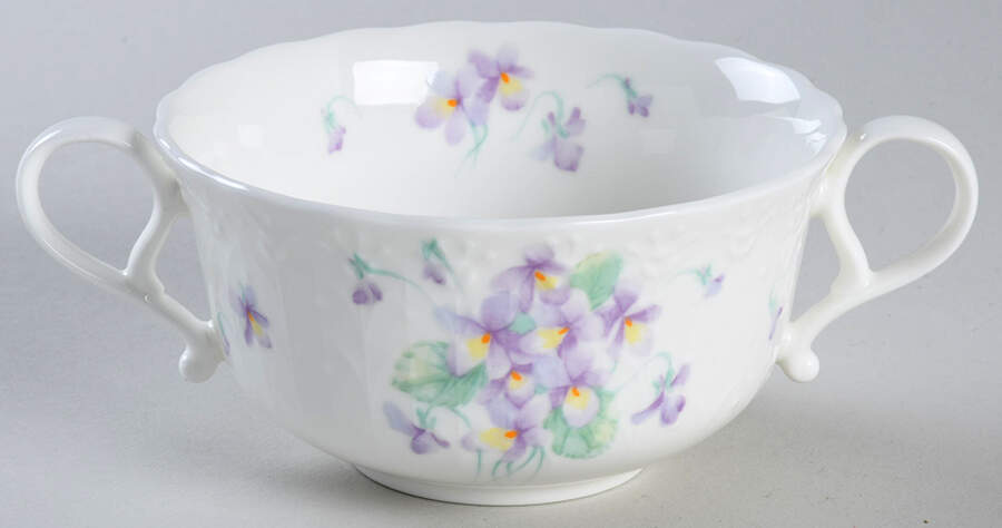 Blue Violets Flat Cream Soup Bowl by Mikasa-1