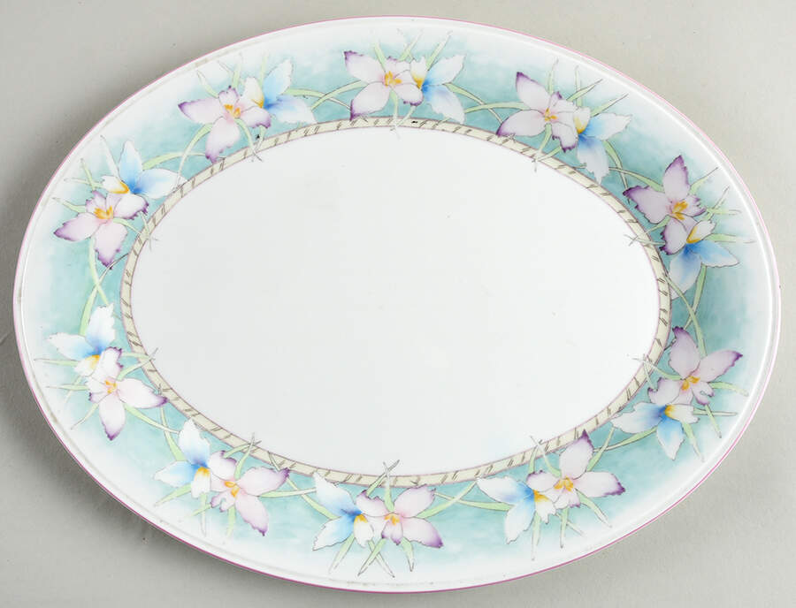Bonne Fleur 14" Oval Serving Platter by Mikasa-1