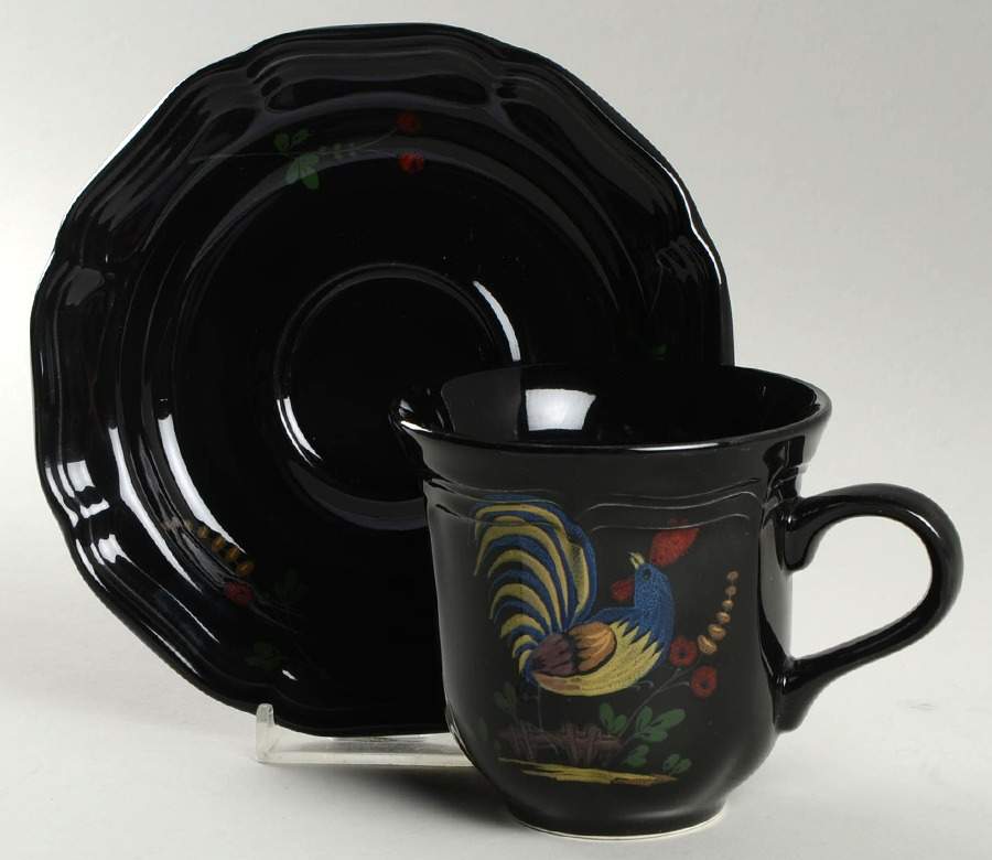 Bon Jour Flat Cup & Saucer Set by Mikasa-1