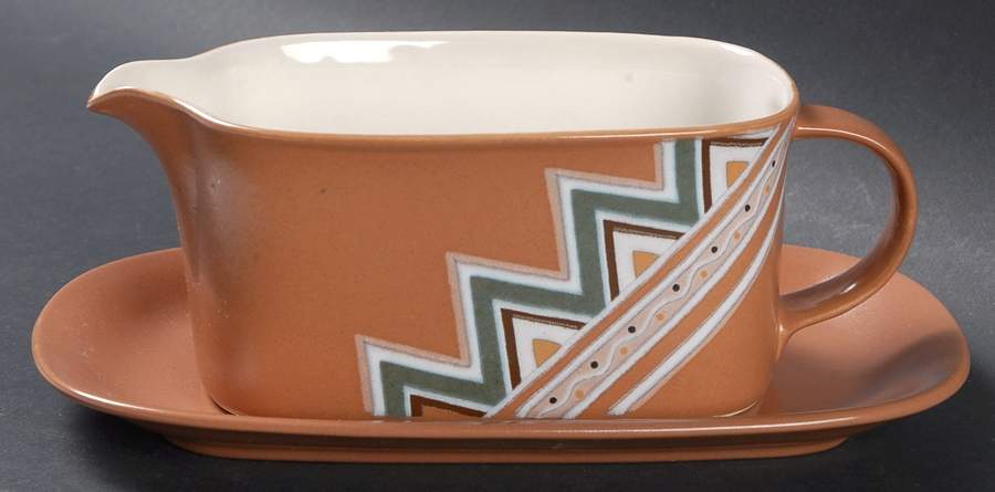 Bonanza Gravy Boat & Underplate (Relish/Butter) by Mikasa-1