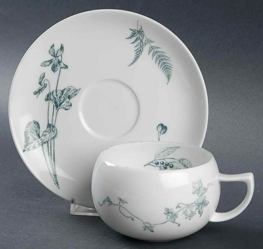 Botanique Flat Cup & Saucer Set by Mikasa-1