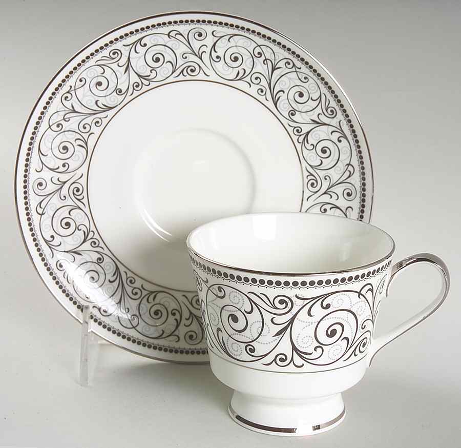 Boulton Footed Cup & Saucer Set by Mikasa-1