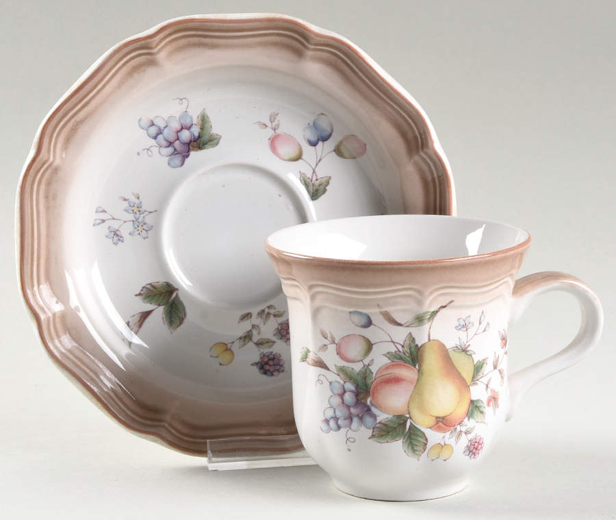 Bountiful Flat Cup & Saucer Set by Mikasa-1