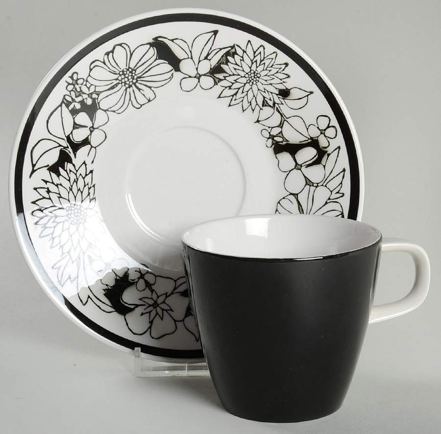 Bouquet Flat Cup & Saucer Set by Mikasa-1