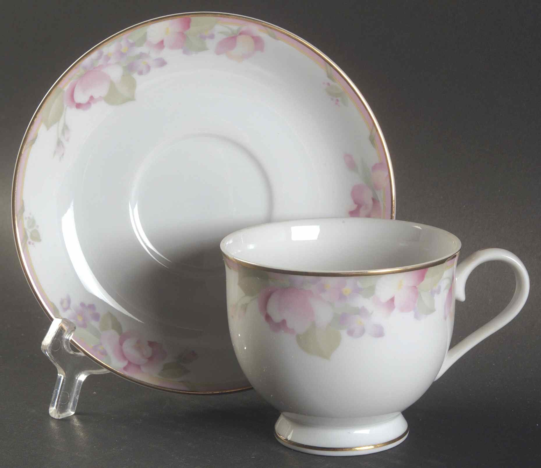 Braemar Footed Cup & Saucer Set by Mikasa-1