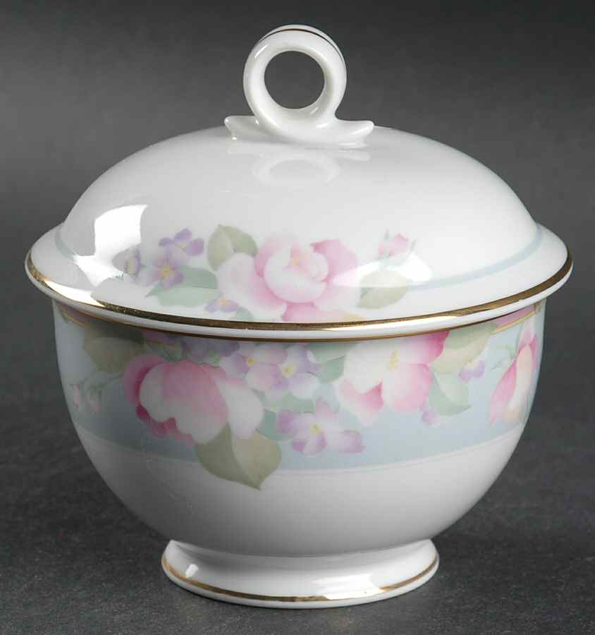Braemar Gray Sugar Bowl & Lid by Mikasa-1