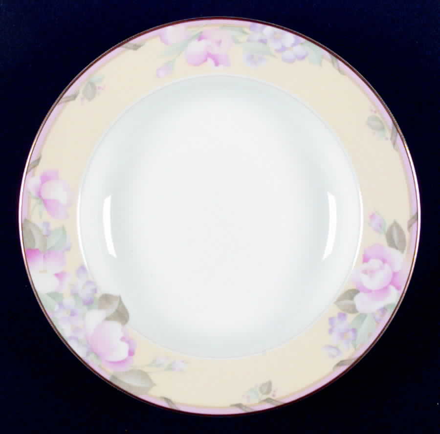 Braemar Yellow Rim Soup Bowl by Mikasa-1