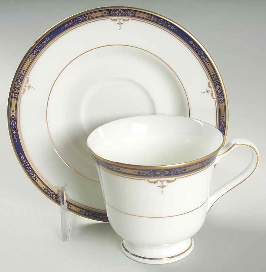 Britanny Blue Footed Cup & Saucer Set by Mikasa-1