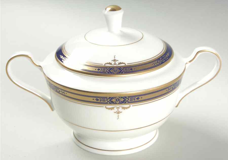 Britanny Blue Sugar Bowl & Lid by Mikasa-1