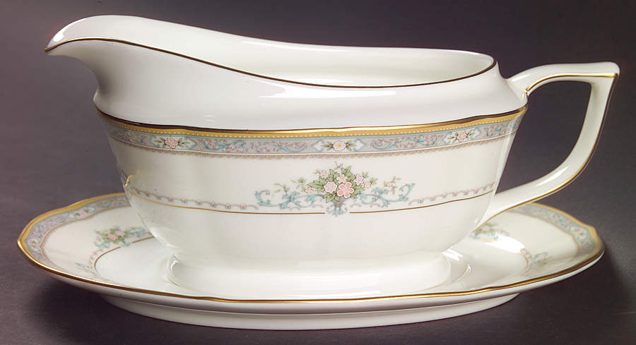 Bridal Bouquet Gravy Boat & Underplate by Mikasa-1