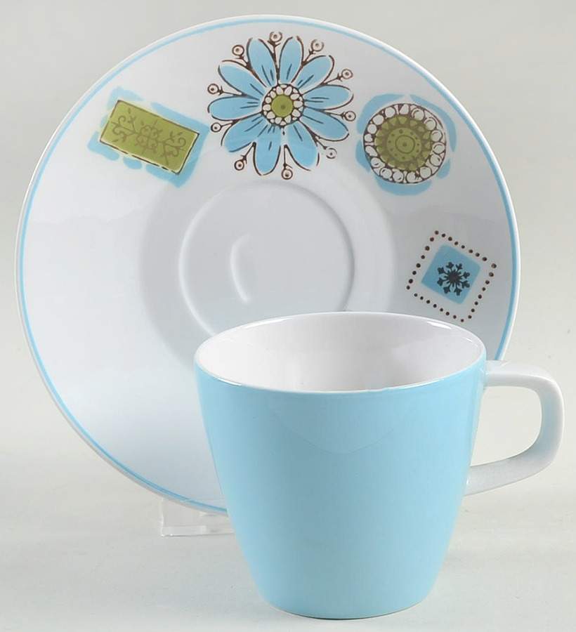Breeze Flat Cup & Saucer Set by Mikasa-1