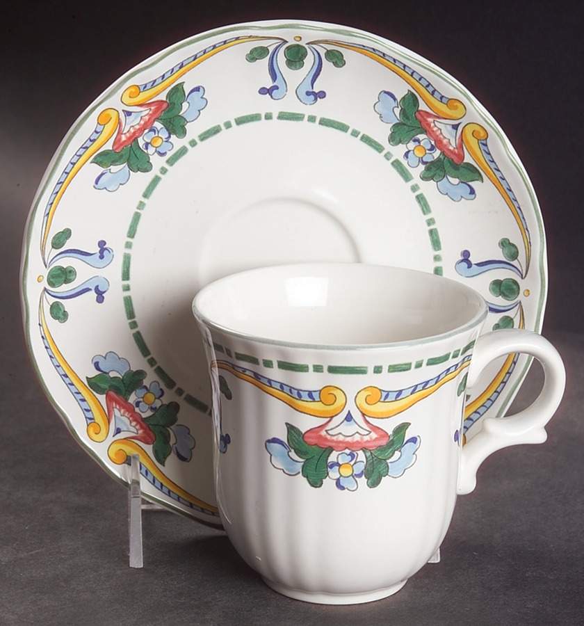 Brindisi Flat Cup & Saucer Set by Mikasa-1