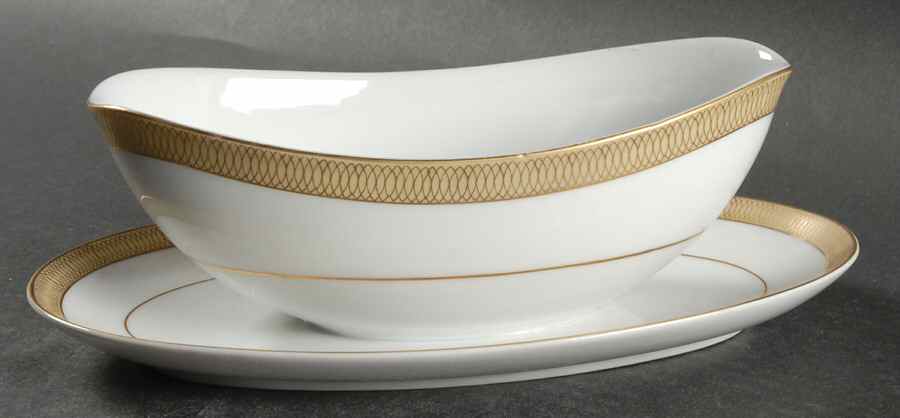 Bristol Gravy Boat with Attached Underplate by Mikasa-1