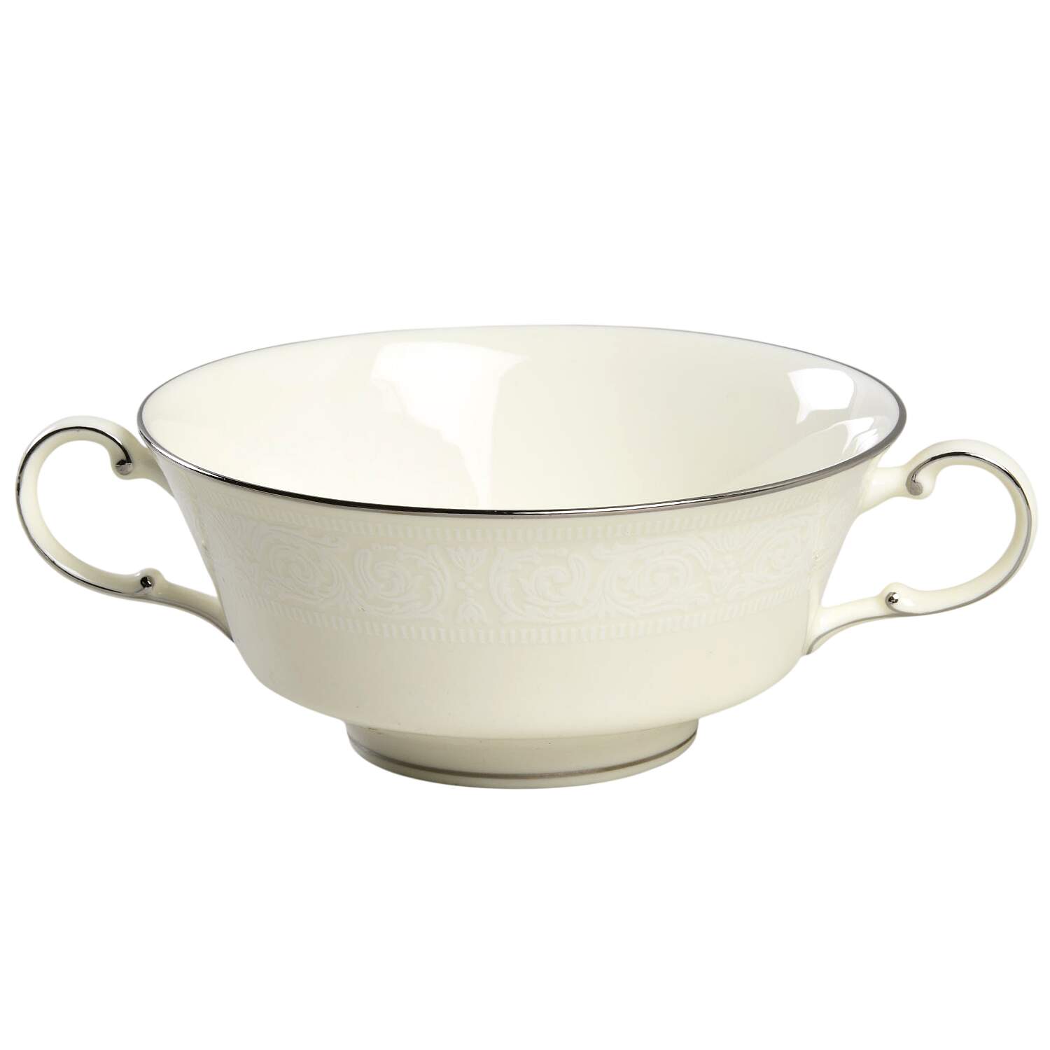 Bridal Lace Footed Cream Soup Bowl by Mikasa-1