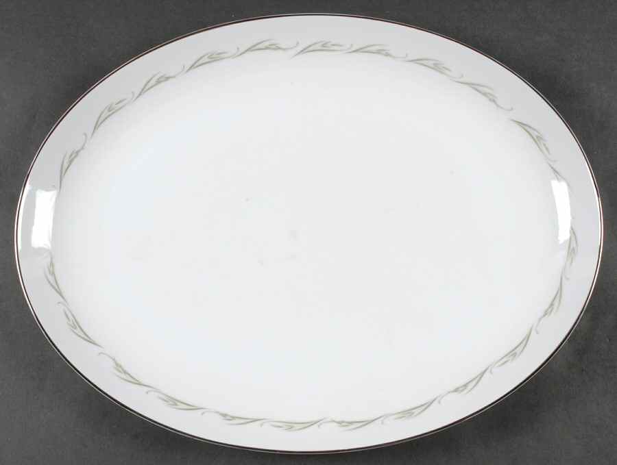 Bridal Lace 16" Oval Serving Platter by Mikasa-1