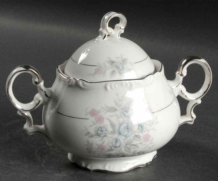 Bryn Mawr White Sugar Bowl & Lid by Mikasa-1