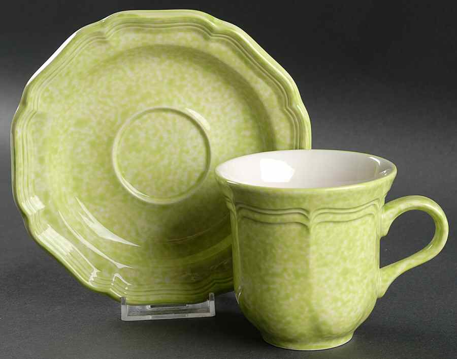 Broccoli Flat Cup & Saucer Set by Mikasa-1