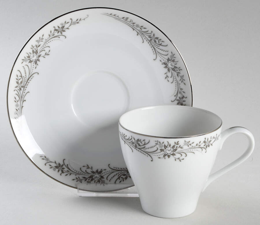 Brocade Flat Cup & Saucer Set by Mikasa-1